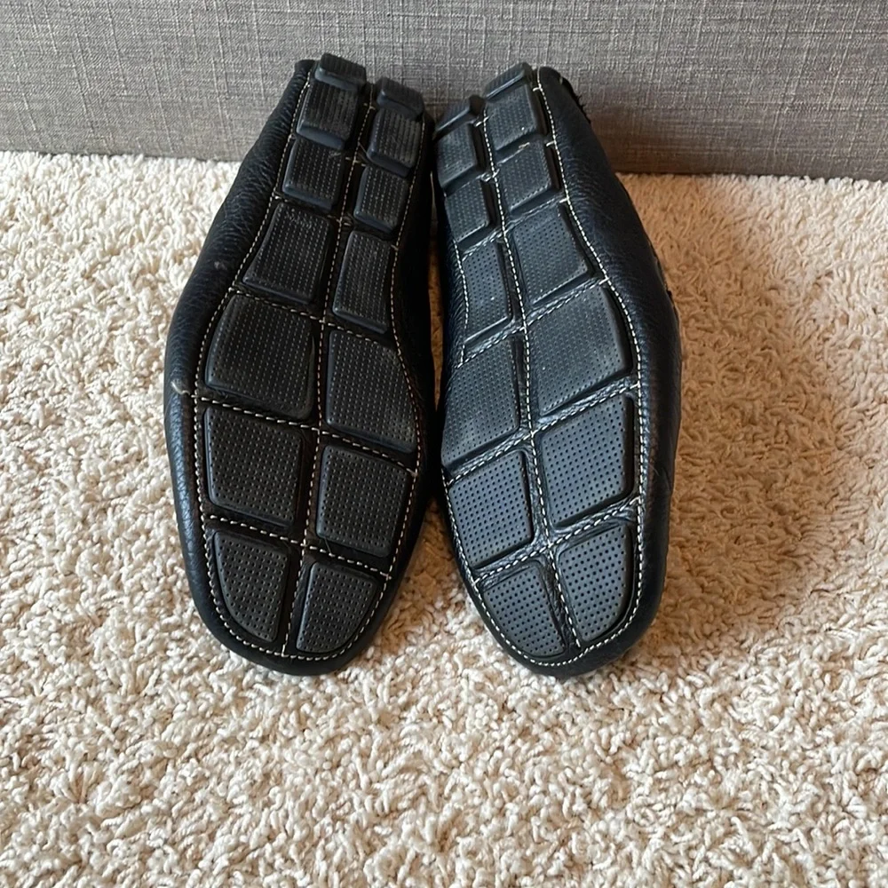 To Boot Black Pebbled Leather Slip-On Loafers